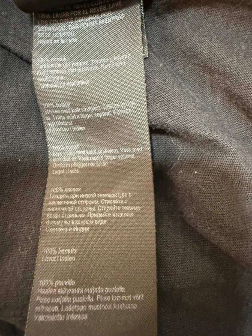 Allsaints Draco Crew Graphic Faded Edgy Grunge Long Sleeve T Black Medium - Picture 9 of 9